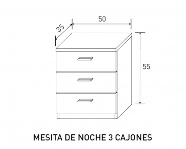 Mesita de noche Monika (cam-gra)