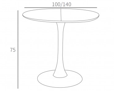 Mesa de comedor extensible EVELYN