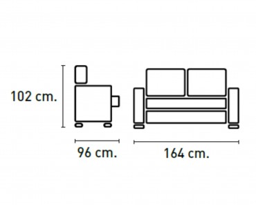 Sofá relax Menfis 2 plazas
