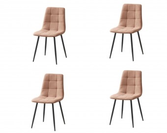 Silla PORTLAND marrón (Pack de 4 sillas)