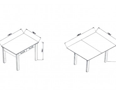 Mesa cocina Sendai doble