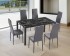 Conjunto Mármol negro (mesa + 6 sillas)