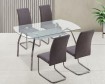 Conjunto San (mesa + 4 sillas gris)