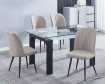 Conjunto Sensei + 4 sillas Rory (beige)