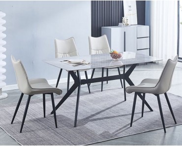 Conjunto Calista + Calista beige (mesa + 4 sillas)