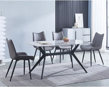 Conjunto Calista + Calista gris (mesa + 4 sillas)
