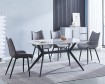 Conjunto Calista + Calista gris (mesa + 4 sillas)