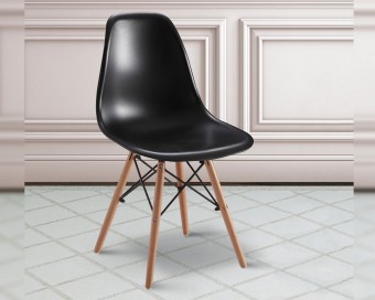 Silla Dinamarca negro (4 unidades)