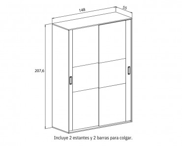 Armario puertas correderas Donald