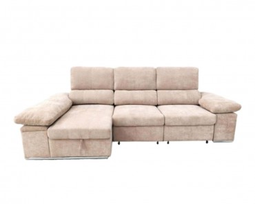 Chaise Longue Nadia – Sofá Cama con Arcón y Taburetes