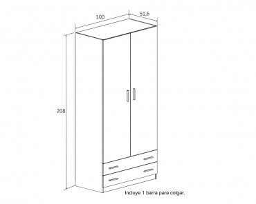 Armario Elba (2 puertas)