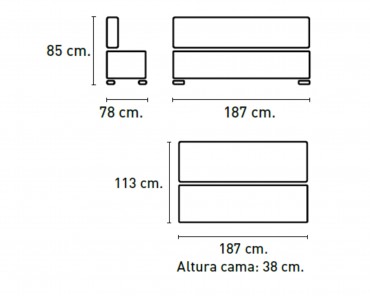 Sofá cama Beisbol CEM
